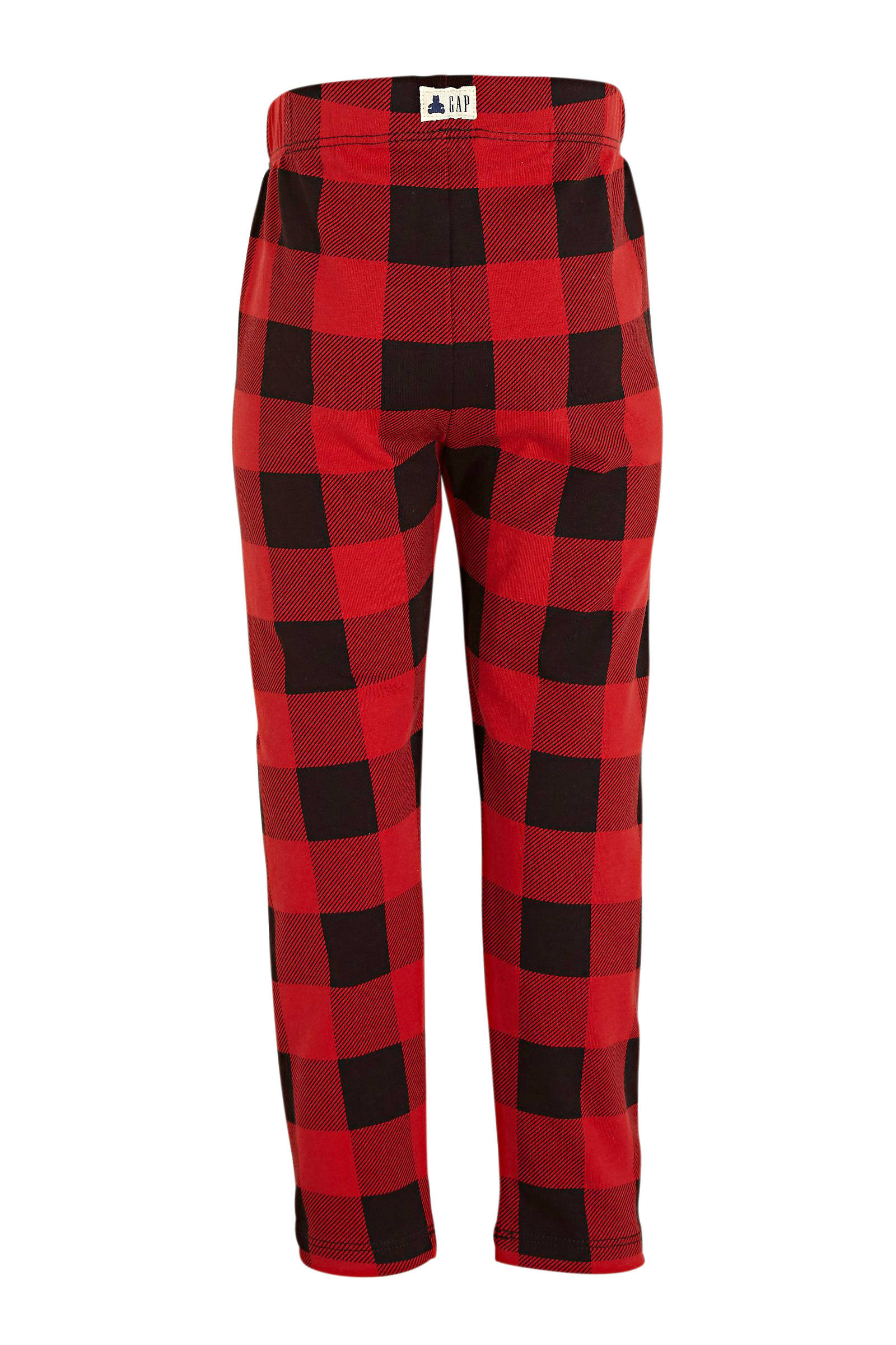 GAP baby geruite broek rood/zwart | wehkamp