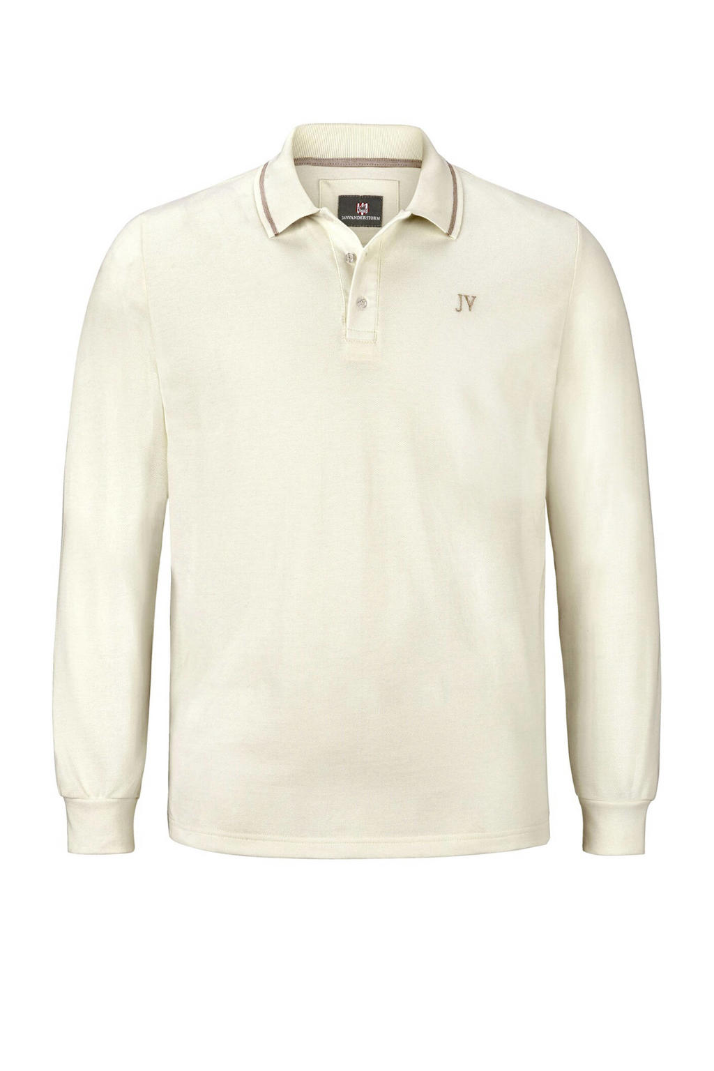 Jan Vanderstorm regular fit polo ELLIS Plus Size met logo wit
