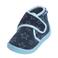 Playshoes pantoffels met sterrendessin Velcro donkerblauw/lichtblauw