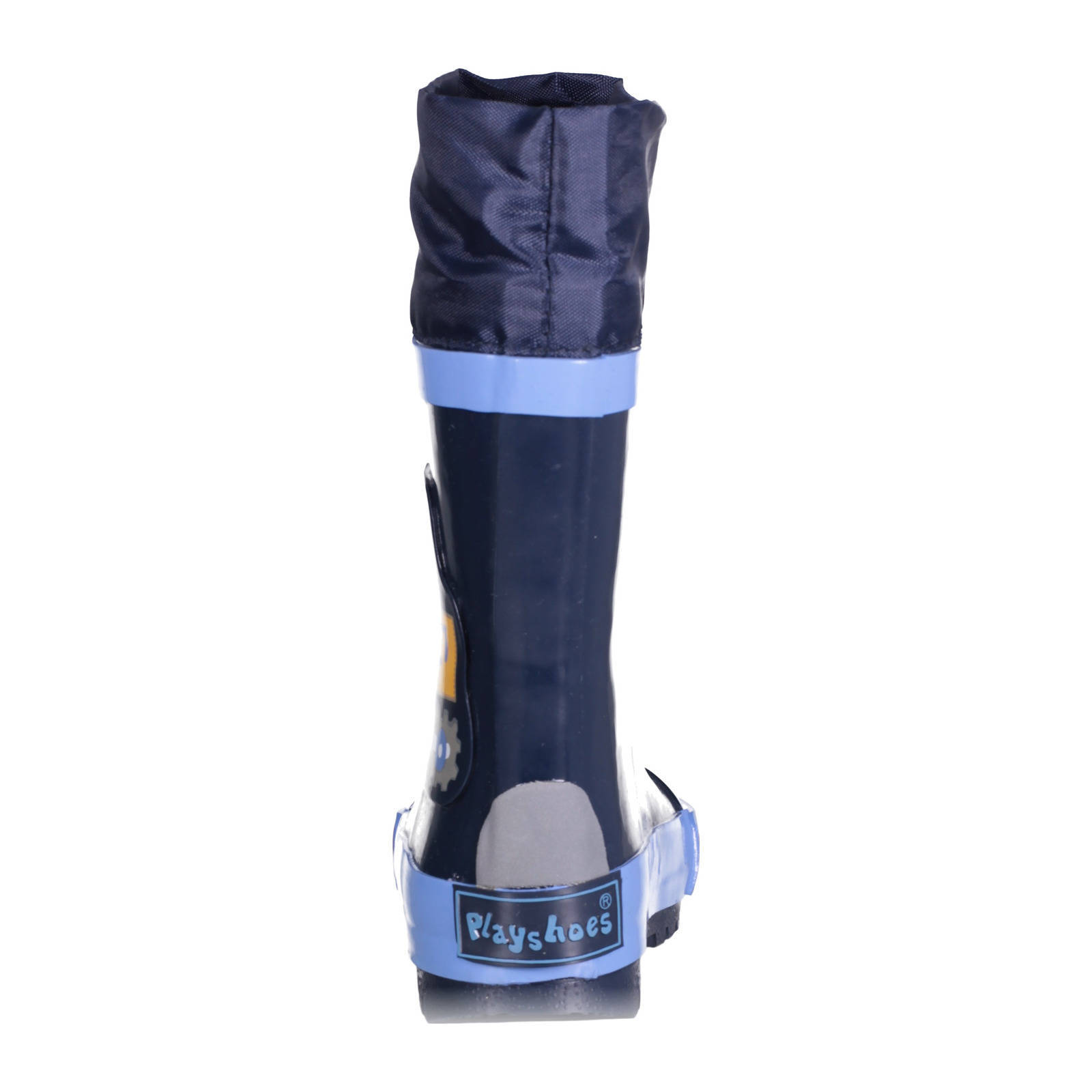 Playshoes Construction regenlaarzen met print donkerblauw Playshoes Construction regenlaarzen met print donkerblauw
