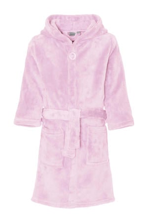 fleece badjas lichtroze