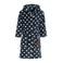 Playshoes fleece badjas Hearts met hartjes donkerblauw/wit