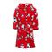 Playshoes fleece badjas Socces met voetbal dessin rood