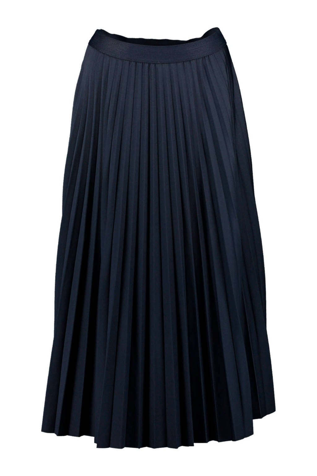 Re-Draft plissé rok donkerblauw, Donkerblauw