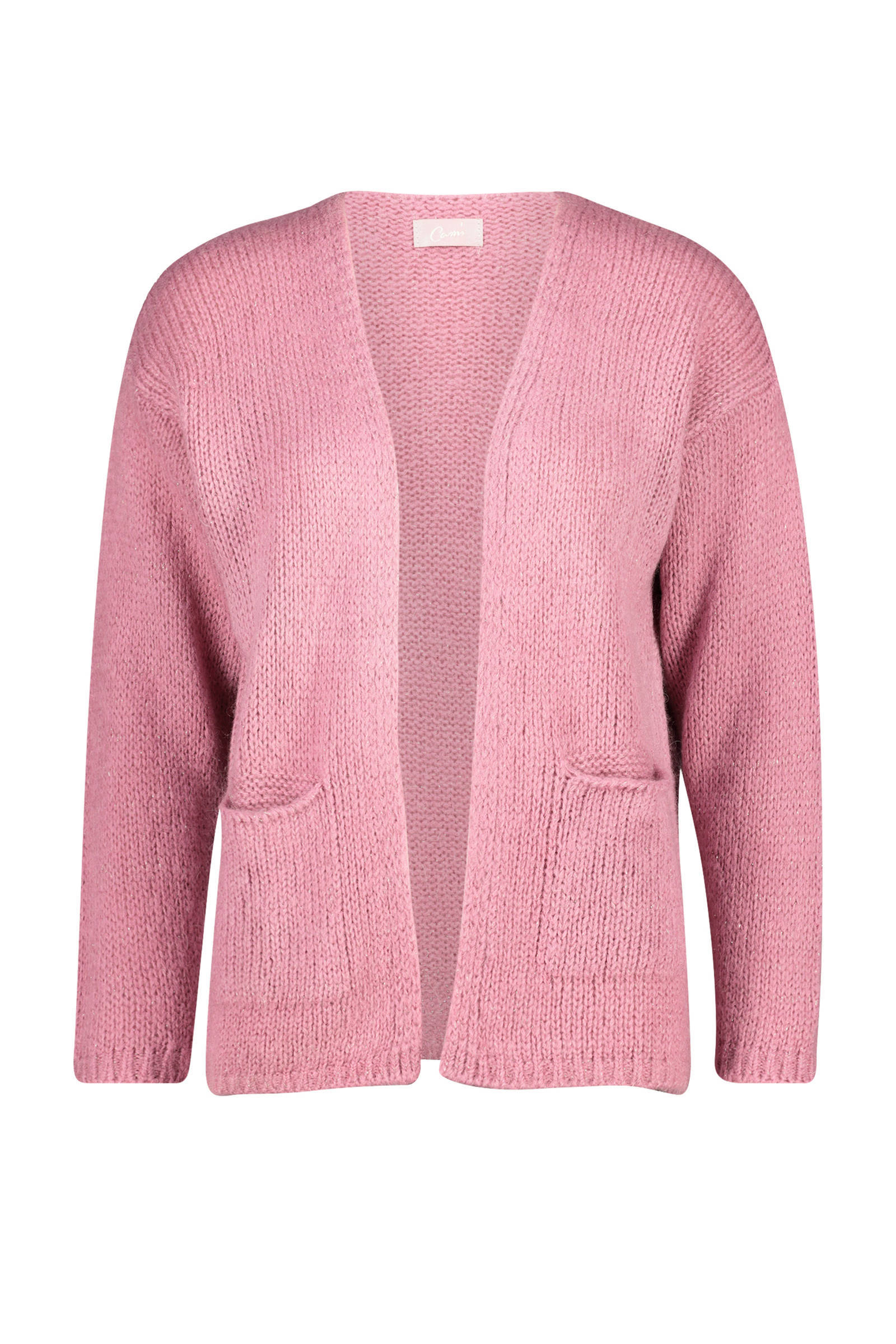Cassis grofgebreid vest roze | wehkamp Cassis grofgebreid vest framboos | wehkamp