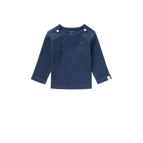 Noppies baby baby ribgebreide longsleeve Natal met katoen donkerblauw afbeelding