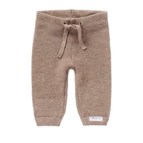 Noppies baby baby broek Grover van katoen taupe melange afbeelding