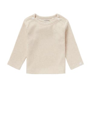 baby gemÃªleerde ribgebreide longsleeve Natal met katoen beige melange