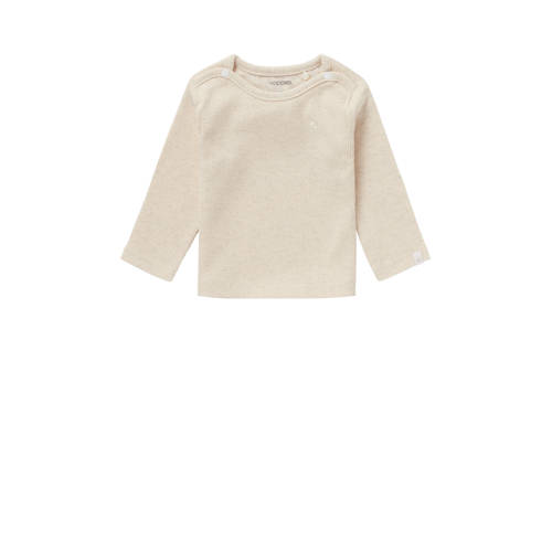 Noppies baby baby gemÃªleerde ribgebreide longsleeve Natal met katoen beige melange afbeelding