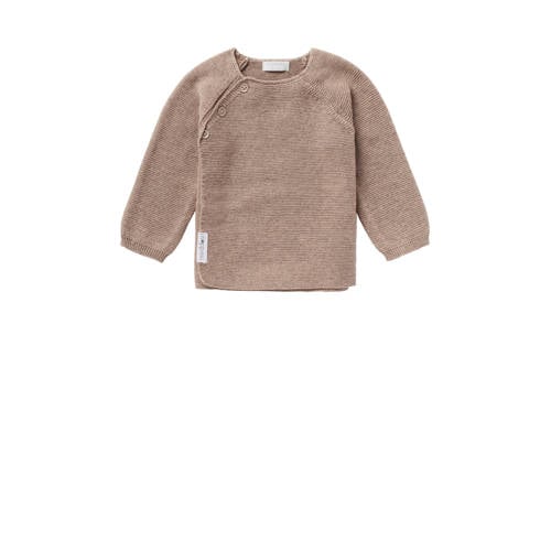 Noppies baby baby longsleeve Pino van katoen taupe melange afbeelding