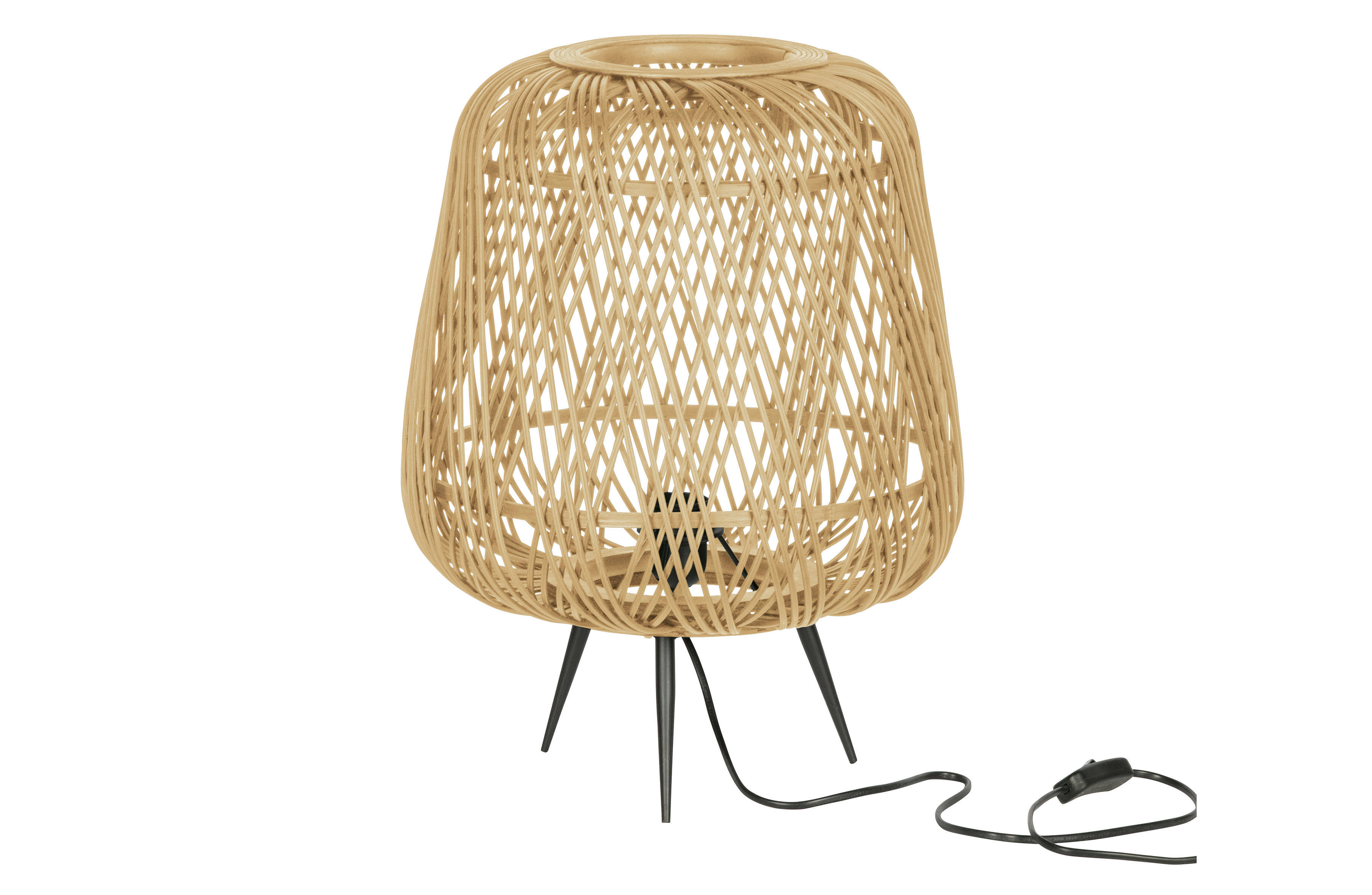 WOOOD Exclusive Tafellamp 'Moza' Gevlochten bamboe/rotan, kleur Naturel online kopen