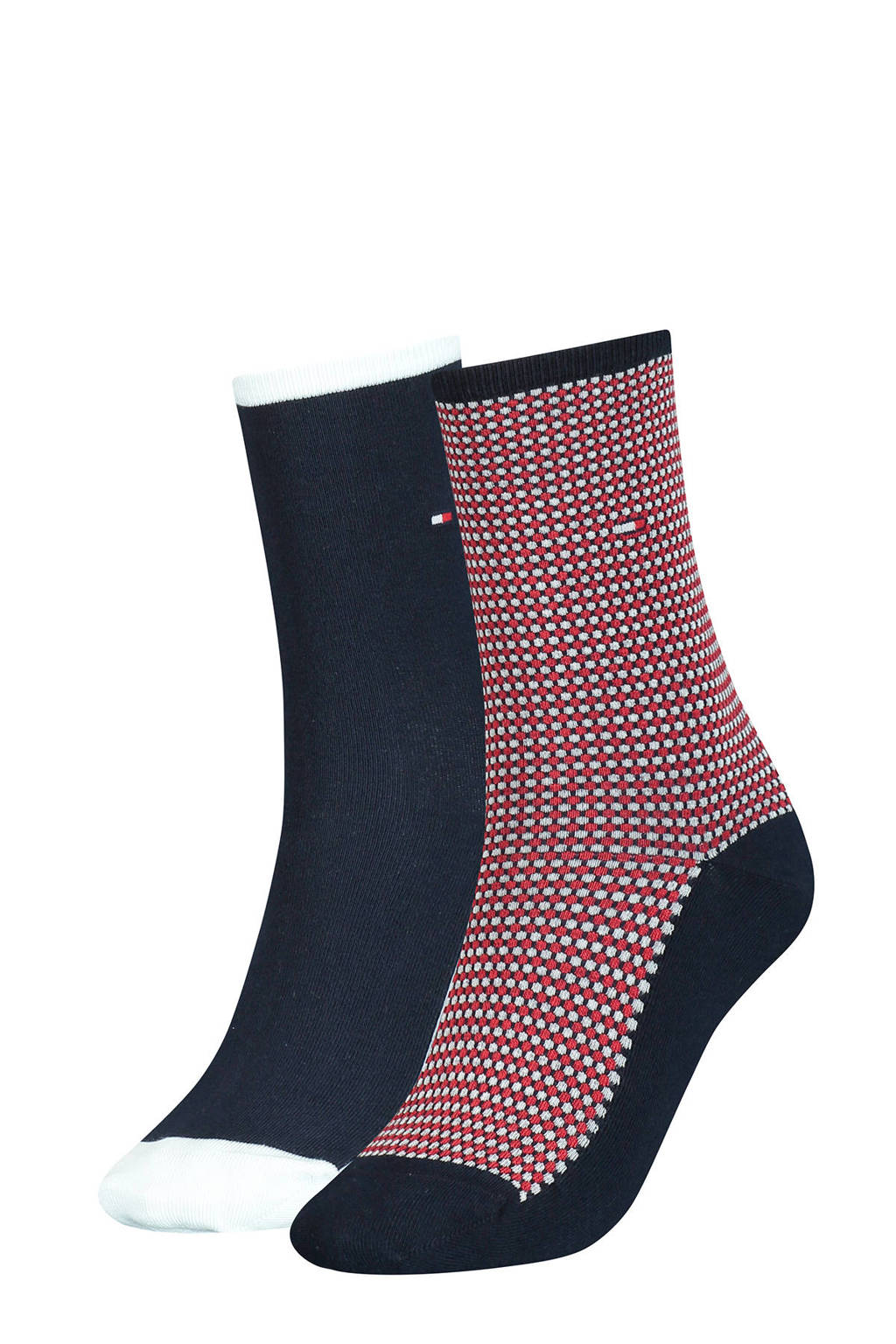 Tommy Hilfiger sokken - set van 2 rood/donkerblauw, Rood/donkerblauw