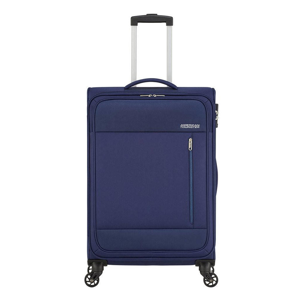 American Tourister  trolley Heat Wave Spinner 68 cm. donkerblauw