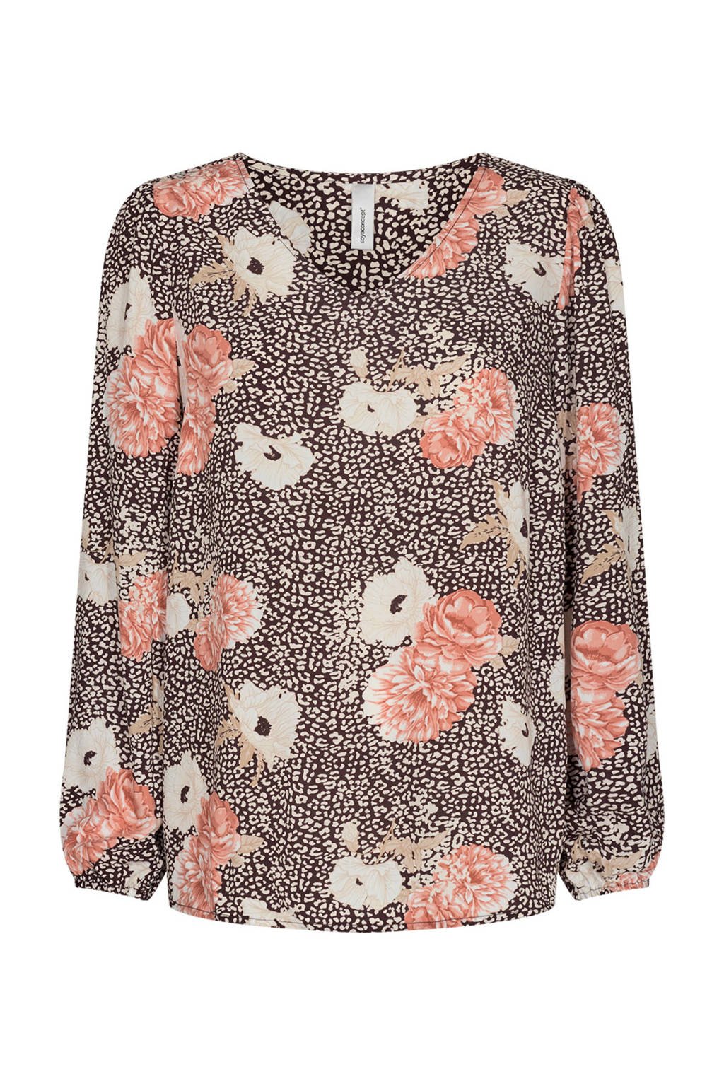 Soyaconcept blouse SC-DALLAS 1 met all over print roze, Roze