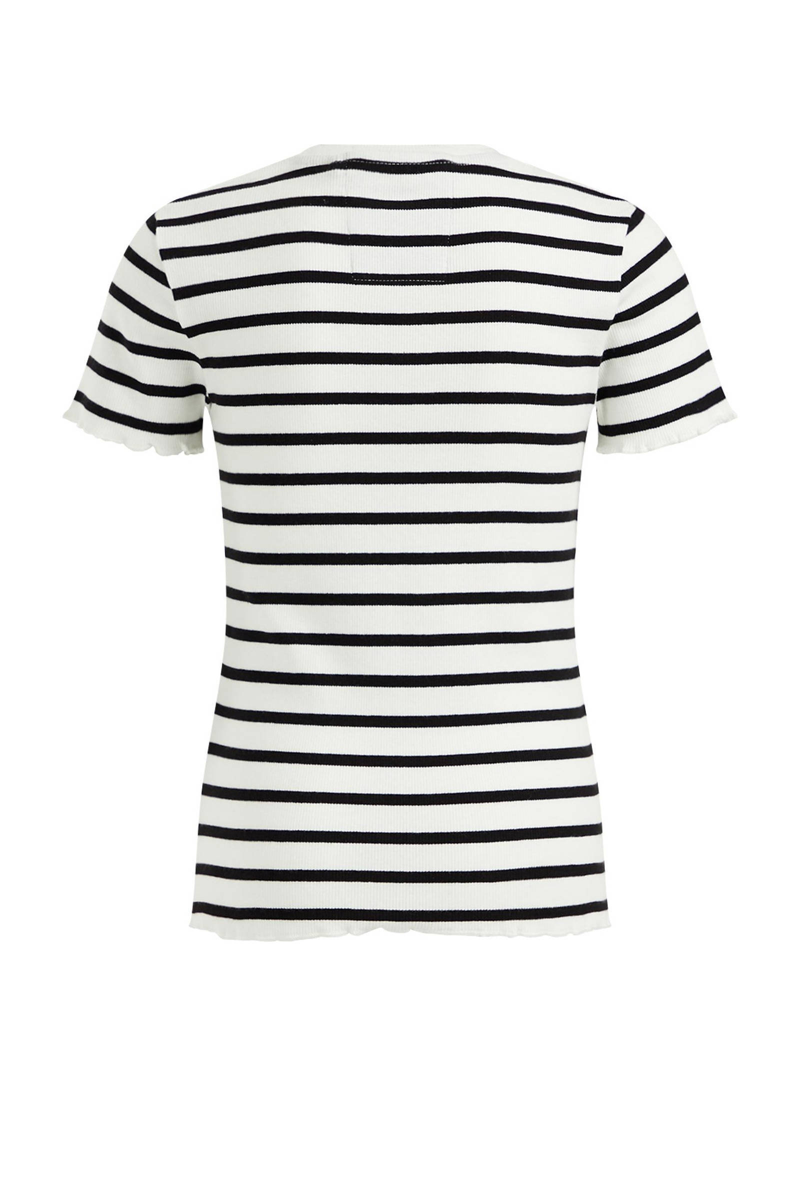 Gestreept shirt | Zwart en wit - ComeGetFashion