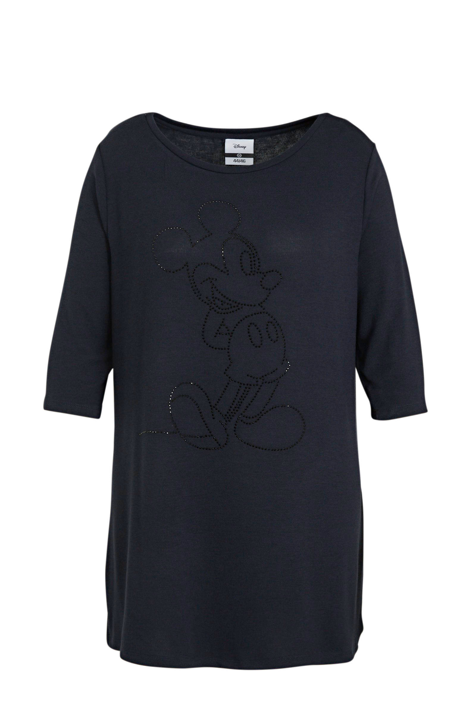 Disney @ C&A gemêleerd Mickey Mouse T shirt donkerblauw Disney @ C&A Mickey Mouse T shirt | wehkamp