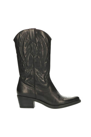 Valquiria  leren cowboylaarzen zwart