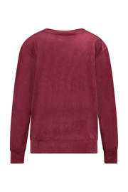 thumbnail: Hunkemöller velours sweater met printopdruk donkerrood