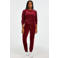 Hunkemöller velours sweater met printopdruk donkerrood