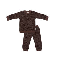 Little Indians   pyjama panterprint bruin/zwart, Bruin/zwart