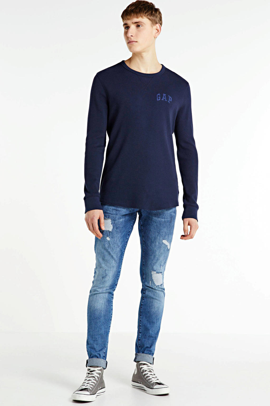 GABBIANO skinny jeans Ultimo Blue destroyed