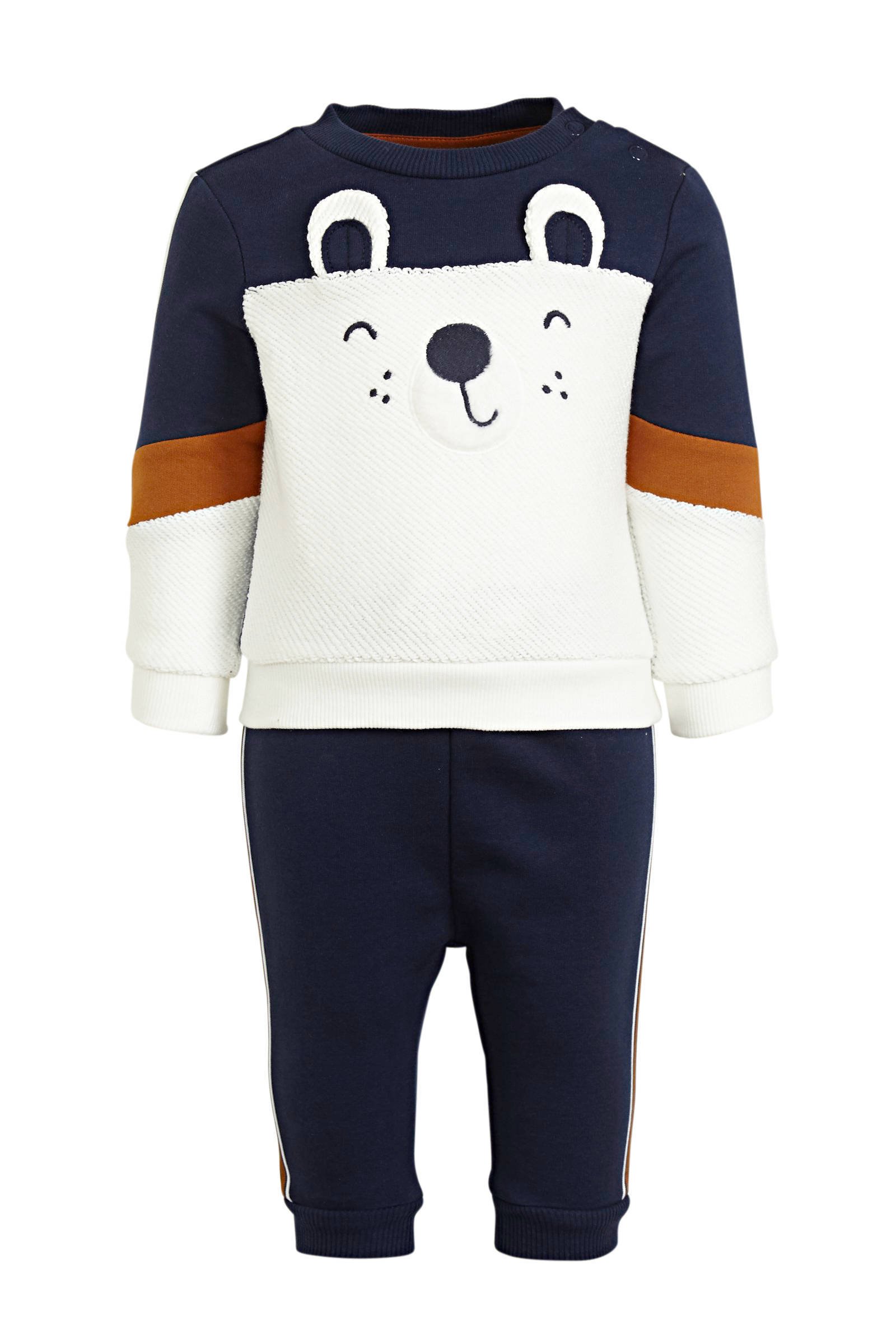 C&A Baby Club baby sweater + joggingbroek donkerblauw C&A Baby Club sweater set van 2 roodwitdonkerblauw | wehkamp