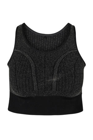 level 3 Plus Size sportbh zwart/zilver