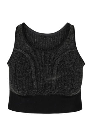 level 3 Plus Size sportbh zwart/zilver