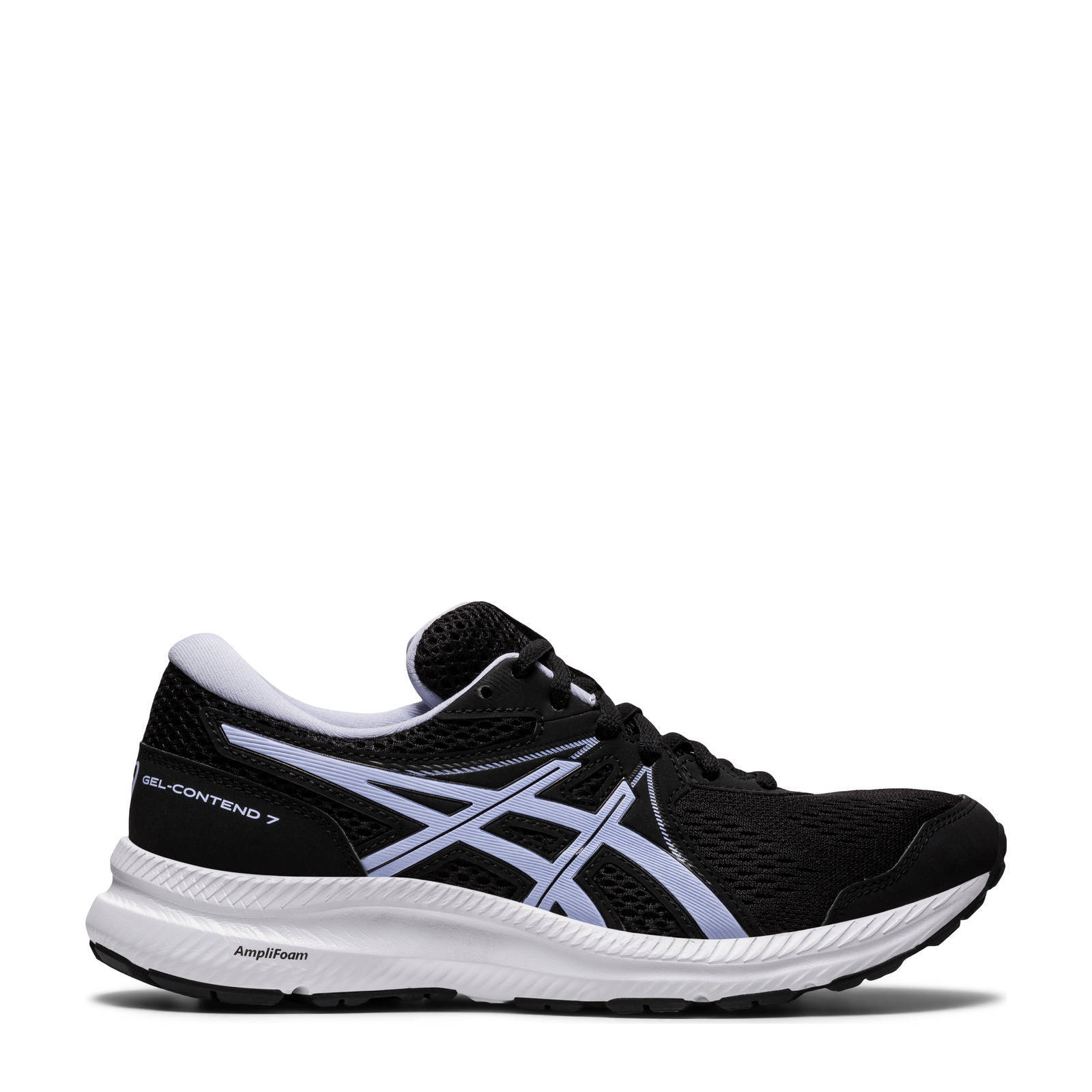 ASICS Gel-Contend 7 hardloopschoenen zwart/lila | wehkamp
