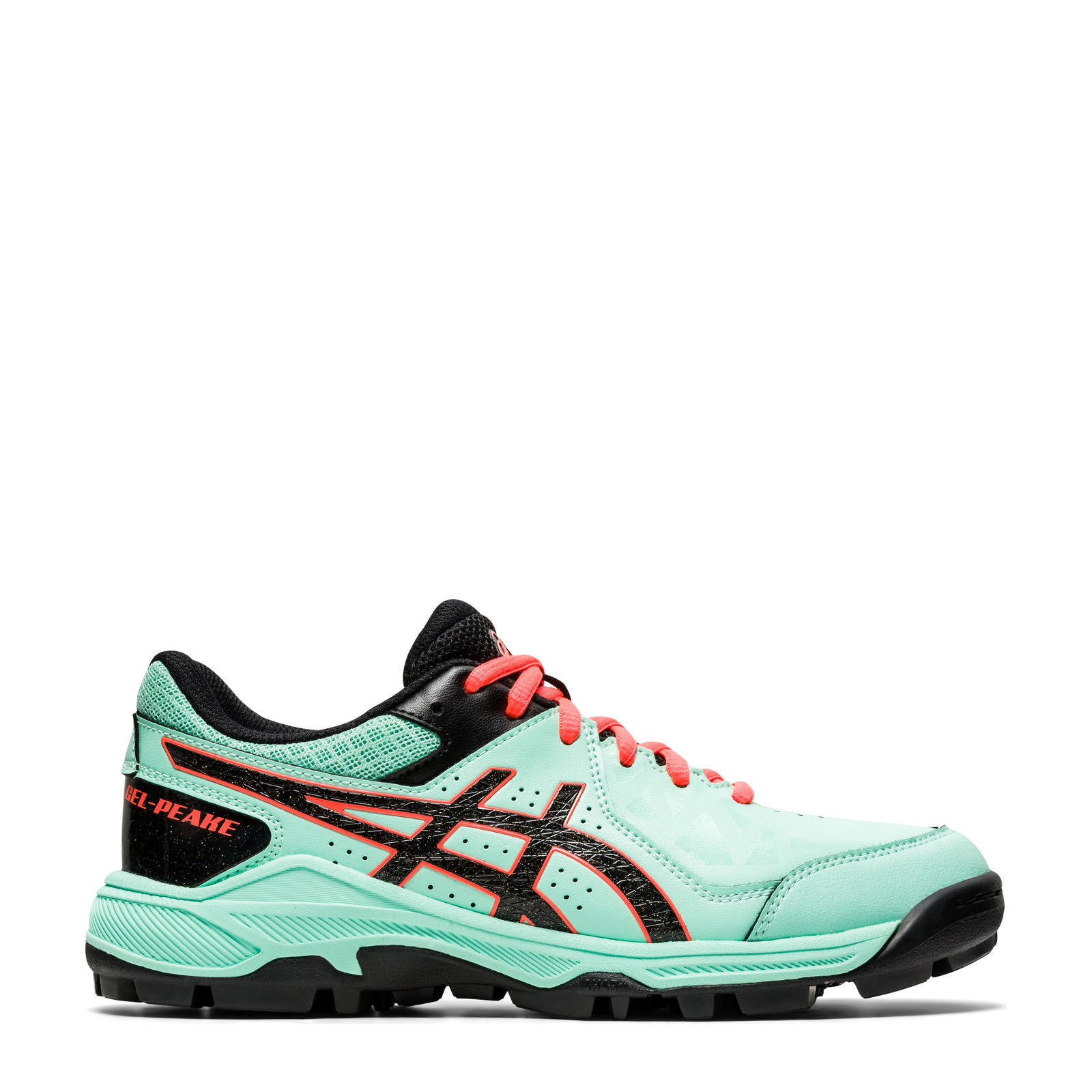 ASICS Gel-Peake GS hockeyschoenen mintgroen/zwart/oranje kids | wehkamp