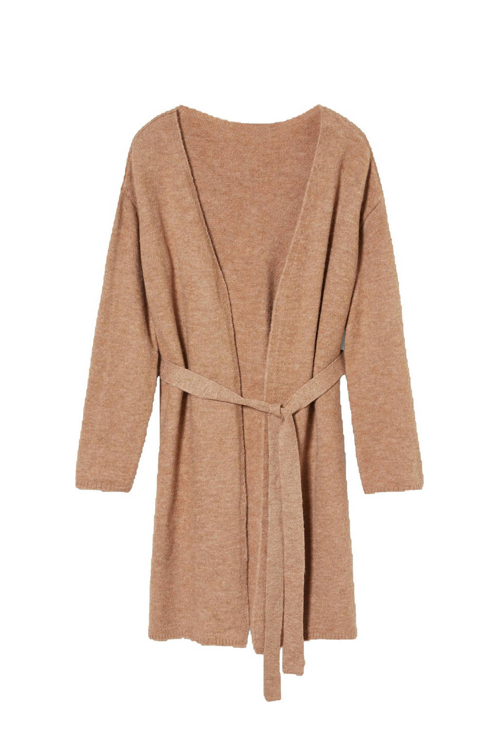 C&A fijngebreid vest camel, Camel