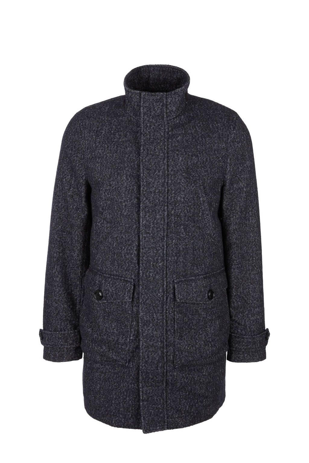 s.Oliver jas met visgraat blauw, Blauw