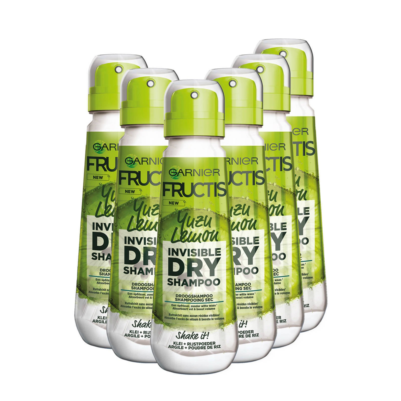 Garnier Invisible Dry Shampoo Lemon - 6x 100 ml | wehkamp