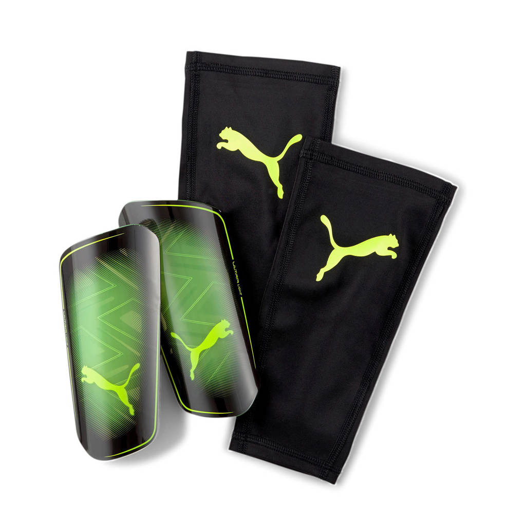 Puma scheenbeschermers Ultra Light geel/zwart, Geel/zwart
