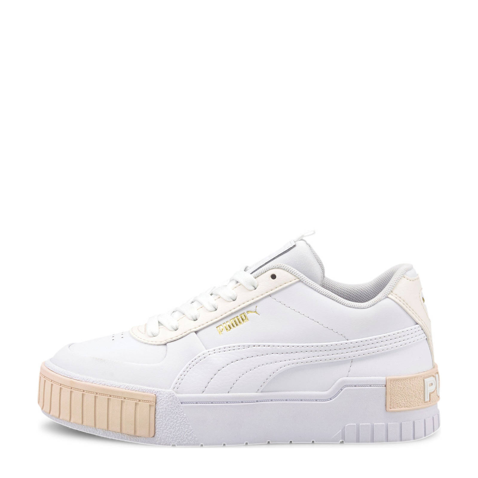 Puma Cali Sport sneakers wit/abrikoos | wehkamp