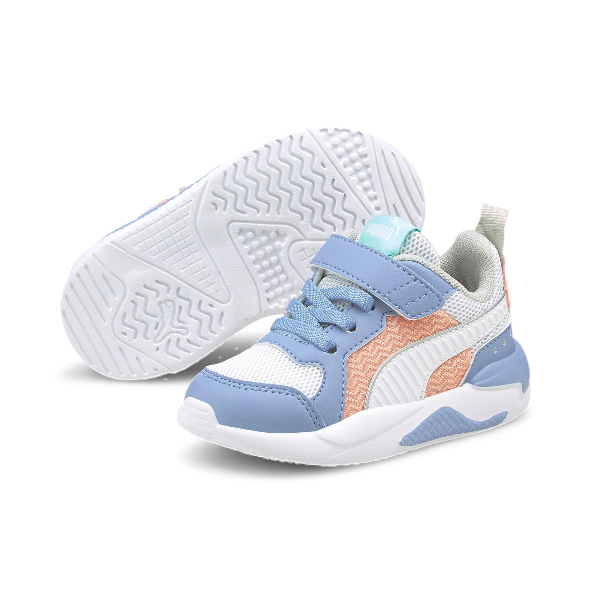 Puma X-Ray Neon Pastel sneakers lichtblauw/wit/abrikoos | wehkamp