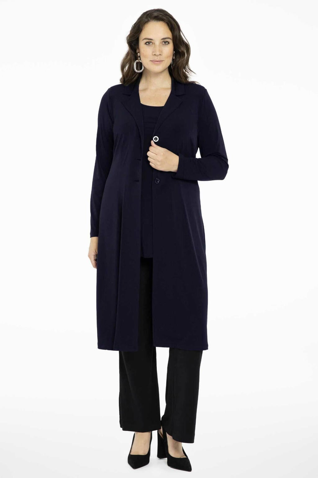YOEK blazer van travelstof DOLCE donkerblauw