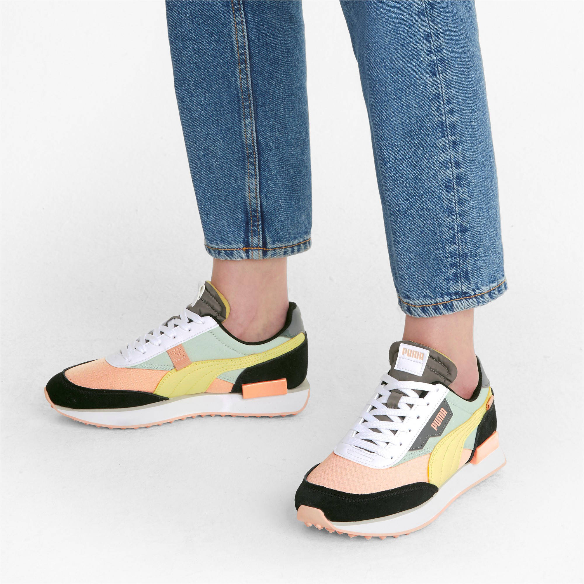 Puma Future Rider Play On sneakers lichtoranje/geel/grijs | wehkamp