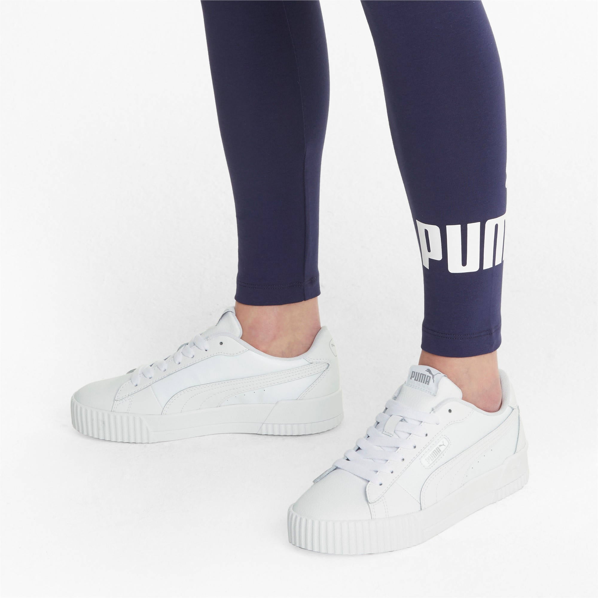 Puma Carina Crew leren sneakers wit | wehkamp