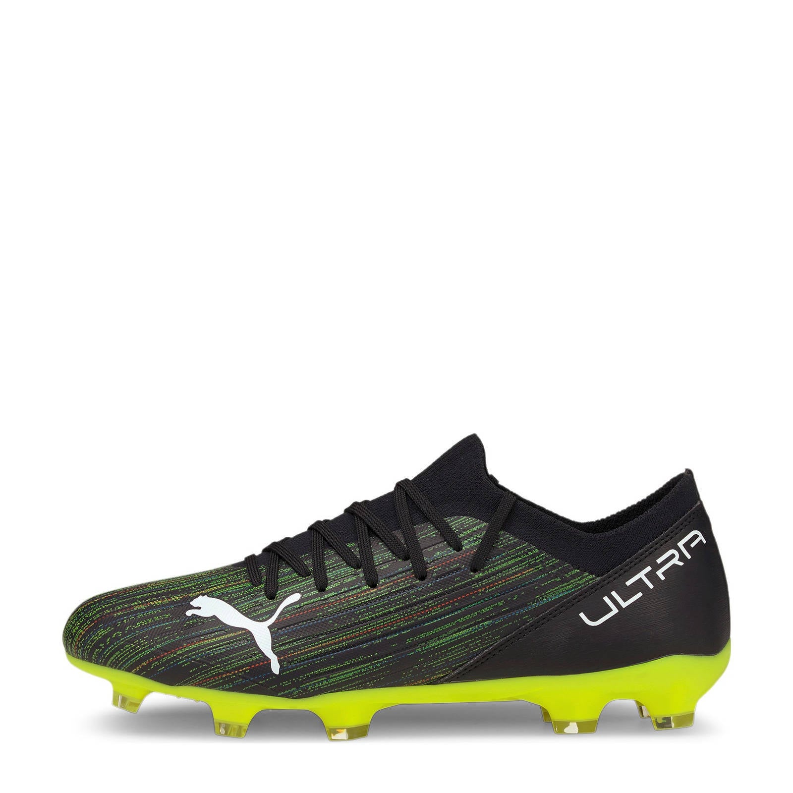 Puma Ultra 3 .2 FG/AG Sr. voetbalschoenen zwart/wit/geel | wehkamp
