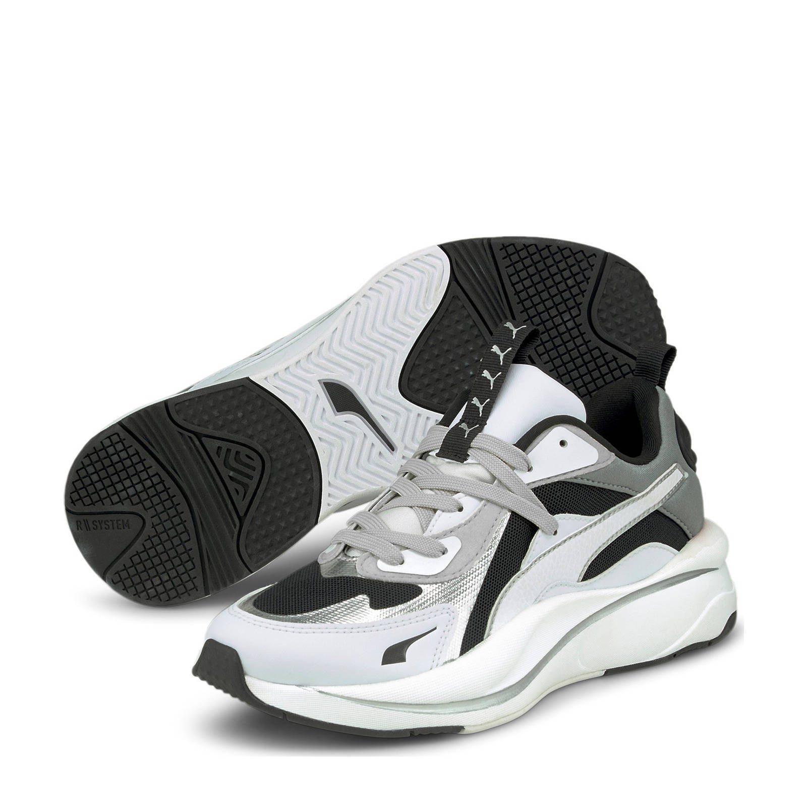 Puma RS -Curve Glow sneakers zwart/wit/zilver | wehkamp