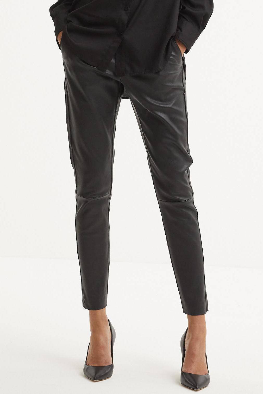 Leren broek best sale dames zwart