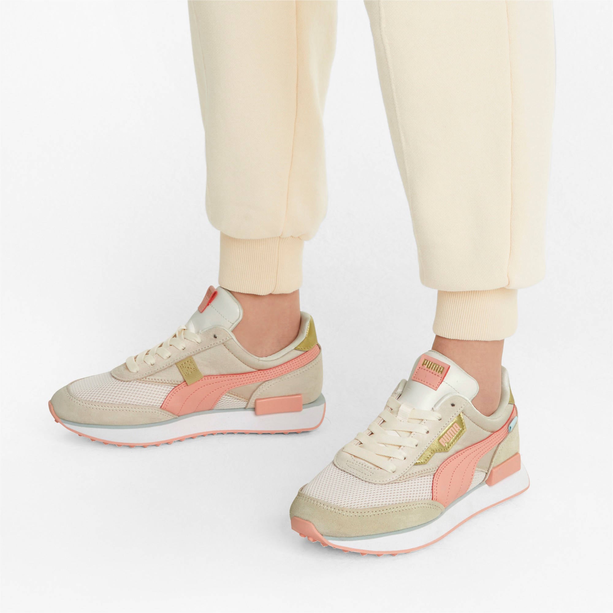 Puma Future Rider Wit/Roze Dames | Wit Dames | SNEAKERS