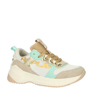 Smart leren chunky sneakers wit/multi