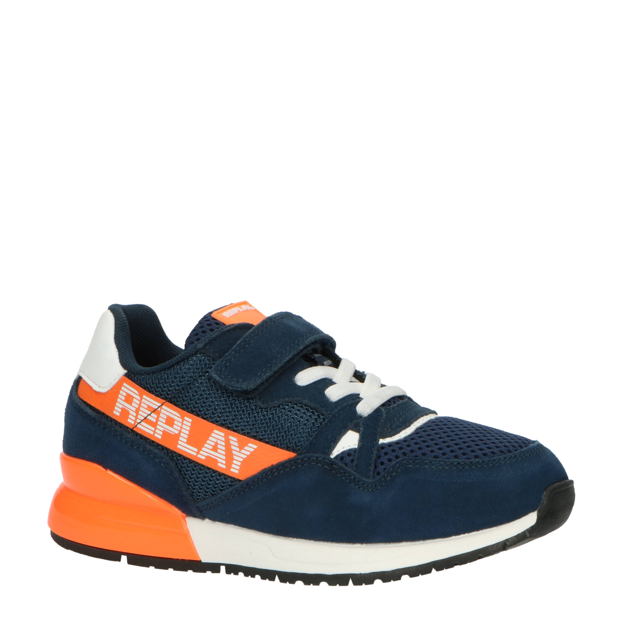 REPLAY Glazov suède sneakers donkerblauw | wehkamp