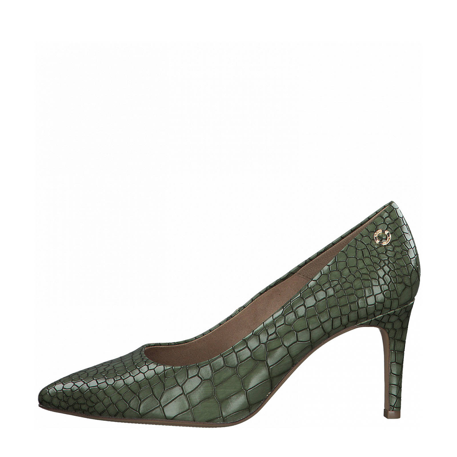 s.Oliver pumps met crocoprint groen | wehkamp