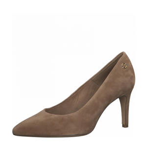 suède pumps bruin