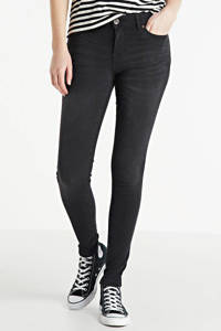 Zwarte dames Cars skinny jeans Elisa van stretchdenim met regular waist en rits- en knoopsluiting