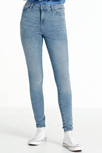 Lichtblauwe dames Cars skinny jeans Ophelia van denim met regular waist en rits- en knoopsluiting