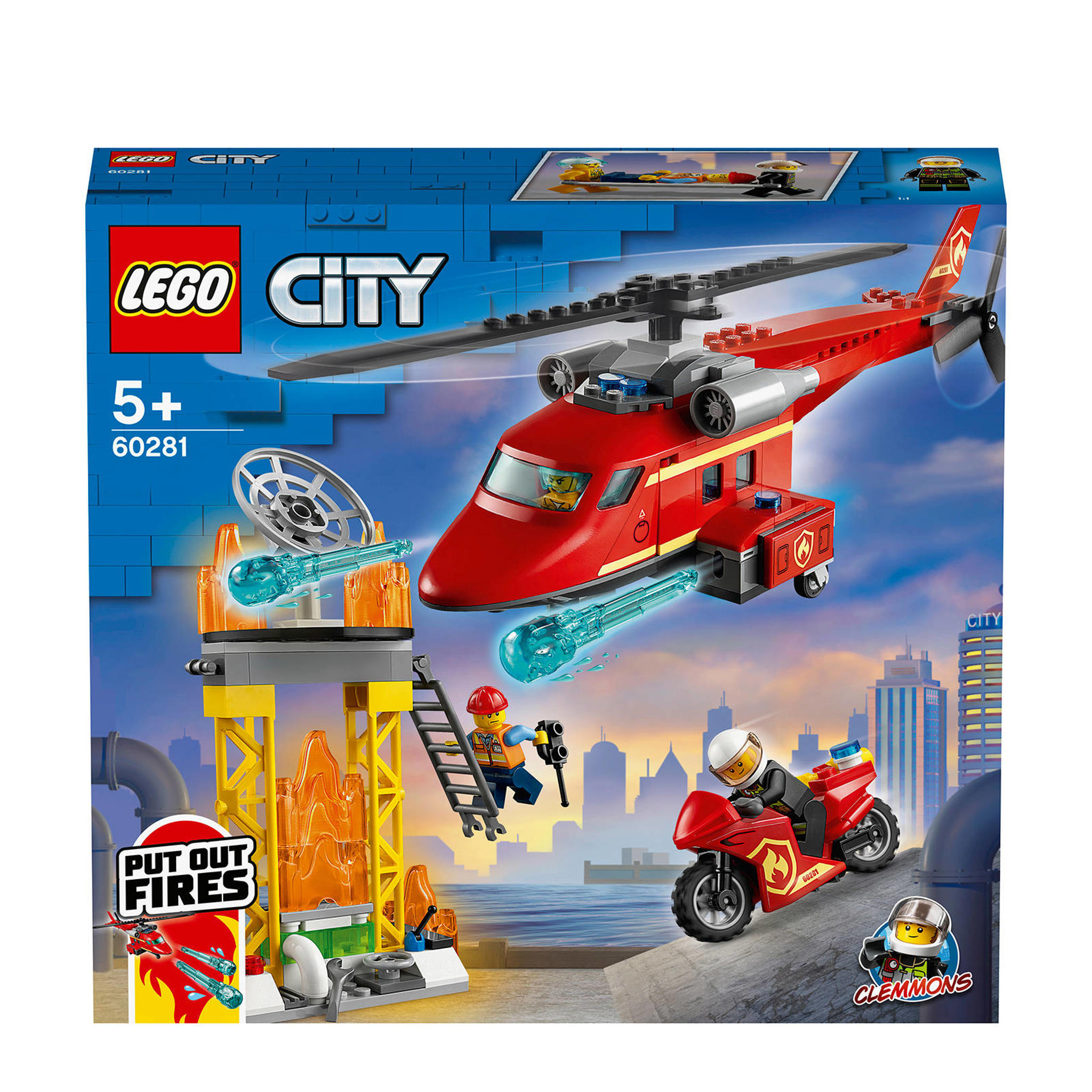 LEGO City Fire Rescue Helicopter 60281 Building Toy and Playset